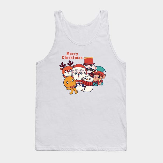 Santa Claus And Friend Tank Top by lynnellis